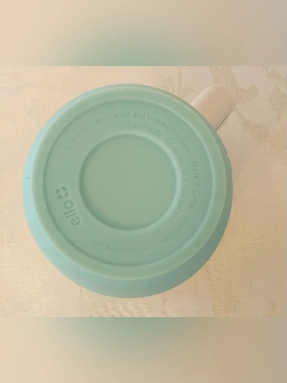 Ello Jane 18oz Teal Ceramic Travel Mug with Splash Resistant Lid and Handle-NWOB